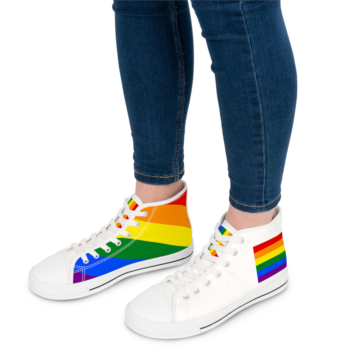 Zapatillas mujer caña alta tipo Converse / LGBTQ